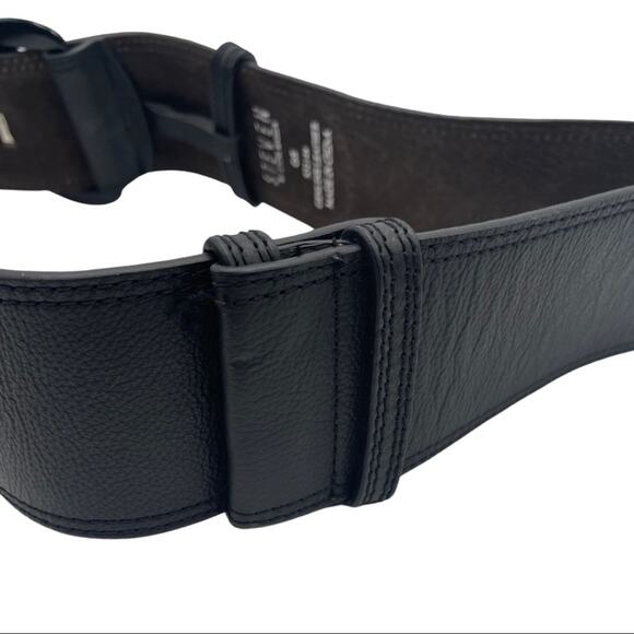 STEVE MADDEN black leather adjustable length belt main image 9